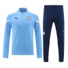 Manchester City Quarter Zip Trenings Collegegenser 22-23 Blå - Herre